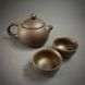 Набір посуду для чаювання чайник Сі Ши та 2 піали порцелянові в темному кольорі, Китай id_7939 фото 4