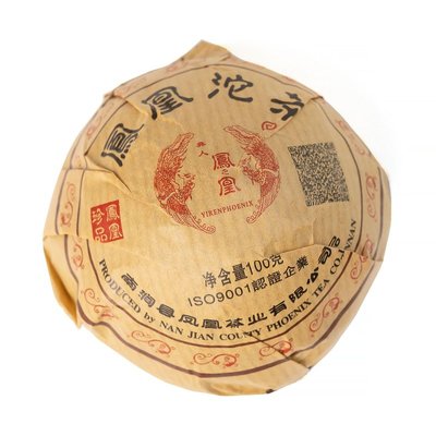 Китайський чай Шу Пуер Фен Хуан Фенікс пресована точа 100г id_888 фото