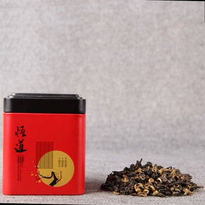 Червоний чай з медовим ароматом Jīn Luó Золотий равлик високоякісний в ж/б 80г, Китай id_7830 фото