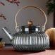 Чайник Квітуча хризантема із термостійкого скла димний 950 мл, Китай id_9166 фото 6